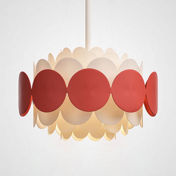 Люстра на штанге ASOLA D40 Red by ImperiumLoft