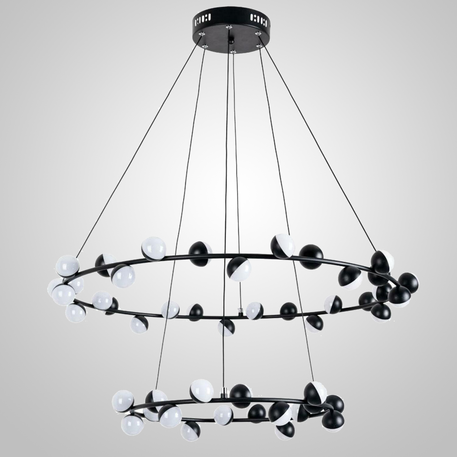 Подвесная люстра AQUATIO L48 Black by ImperiumLoft