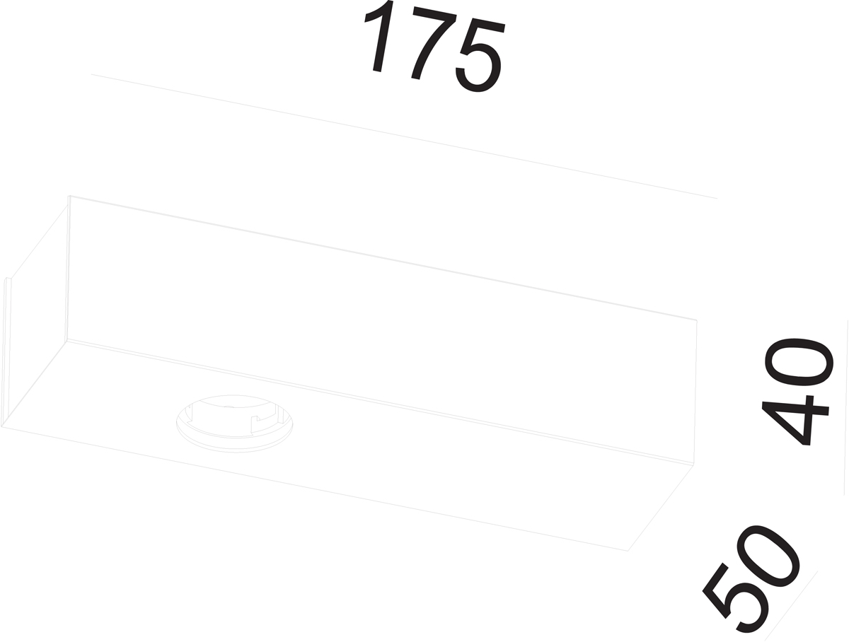 Накладное основание для светодиодного светильника серии Donolux DL18629/1Kit W Dim