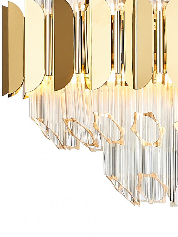 Каскадная люстра Natali Kovaltseva RIVERA 81443/6C GOLD