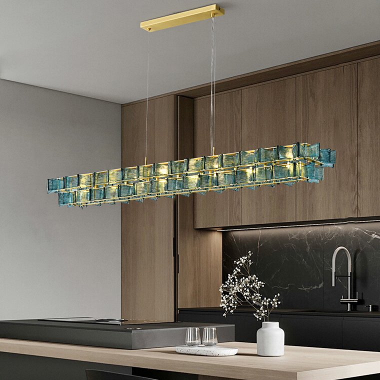 Реечный, рядный светильник DEXTER LONG L95 BLUE by ImperiumLoft