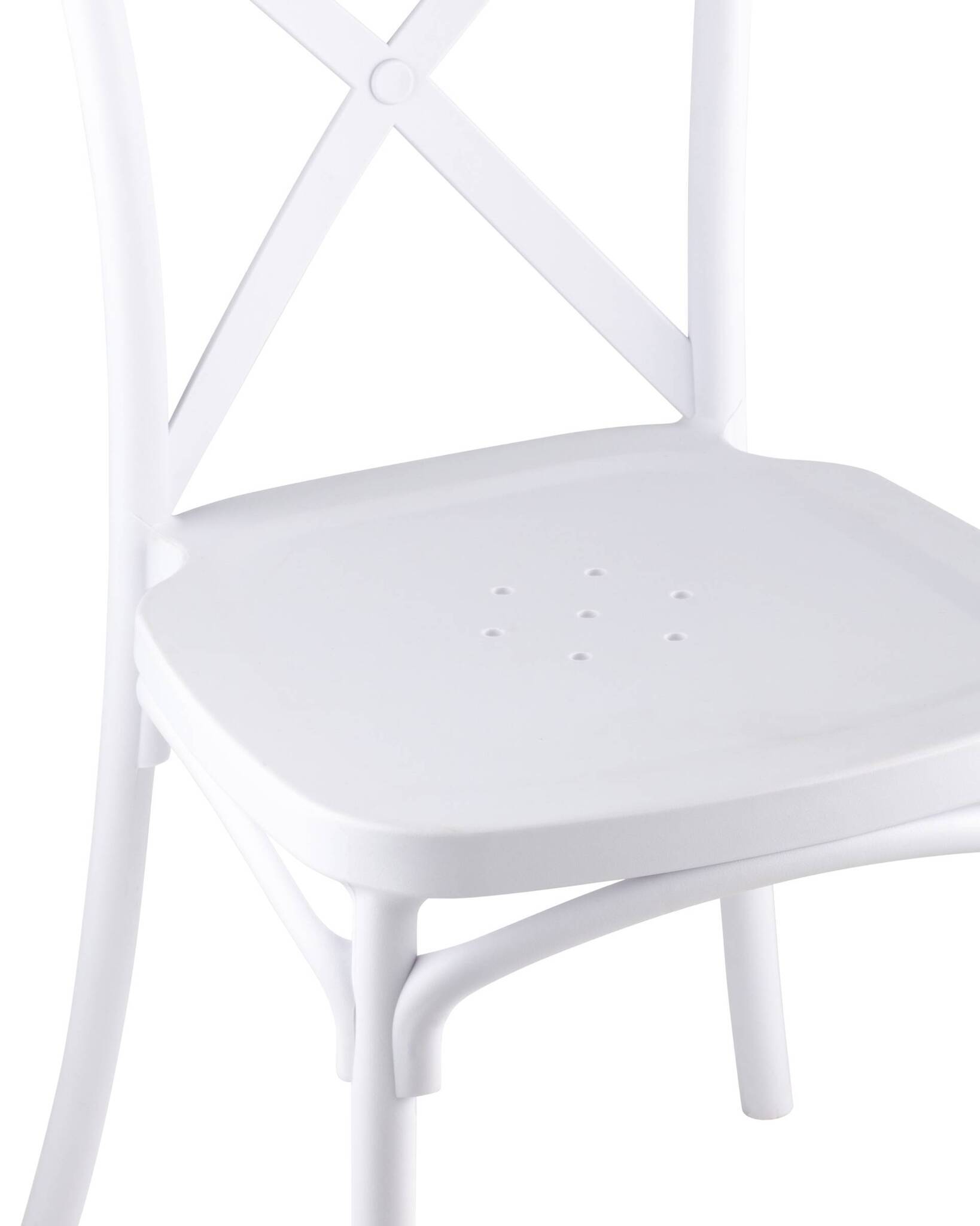 Стул Кроссбэк пластиковый белый Stool Group