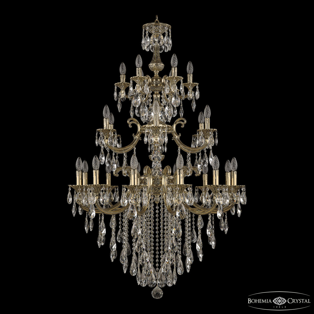 Люстра бронзовая с хрусталём 72109/12+6+6/300/3d B GB