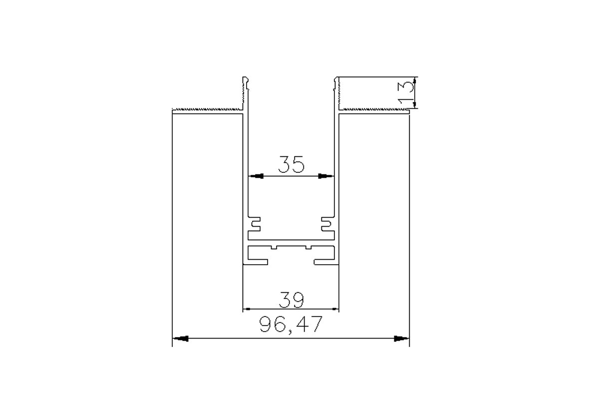 Магнитный шинопроводстраиваемый под гипсокартон Donolux DLM013BSp1