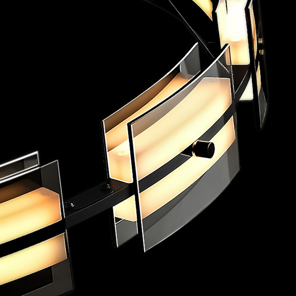 Подвесная люстра BRIAND D61+81 Black by ImperiumLoft