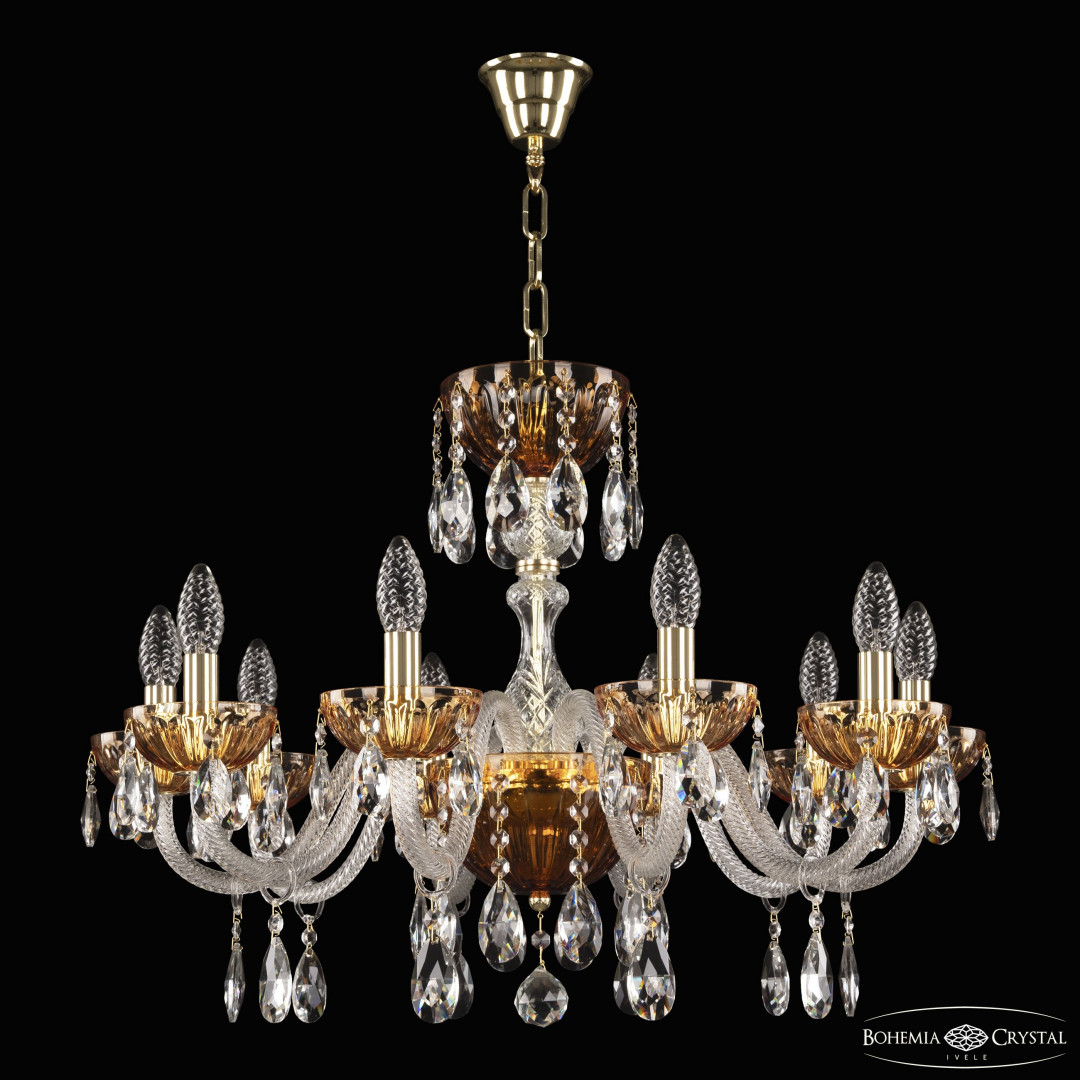 Люстра 5417/10/240 G Amber/M-1H Bohemia Ivele Crystal