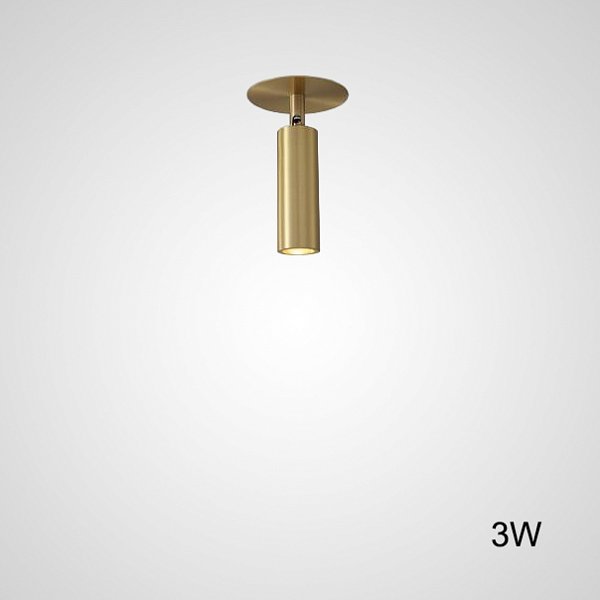 Встроенный потолочный точечный светильник LINO C H16 Brass 3W by ImperiumLoft