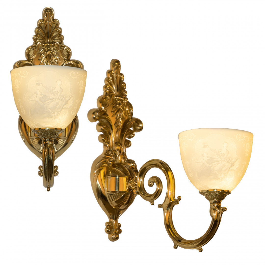 Бра бронзовые с хрусталём 7203B15/1/175 G P1 U Pair