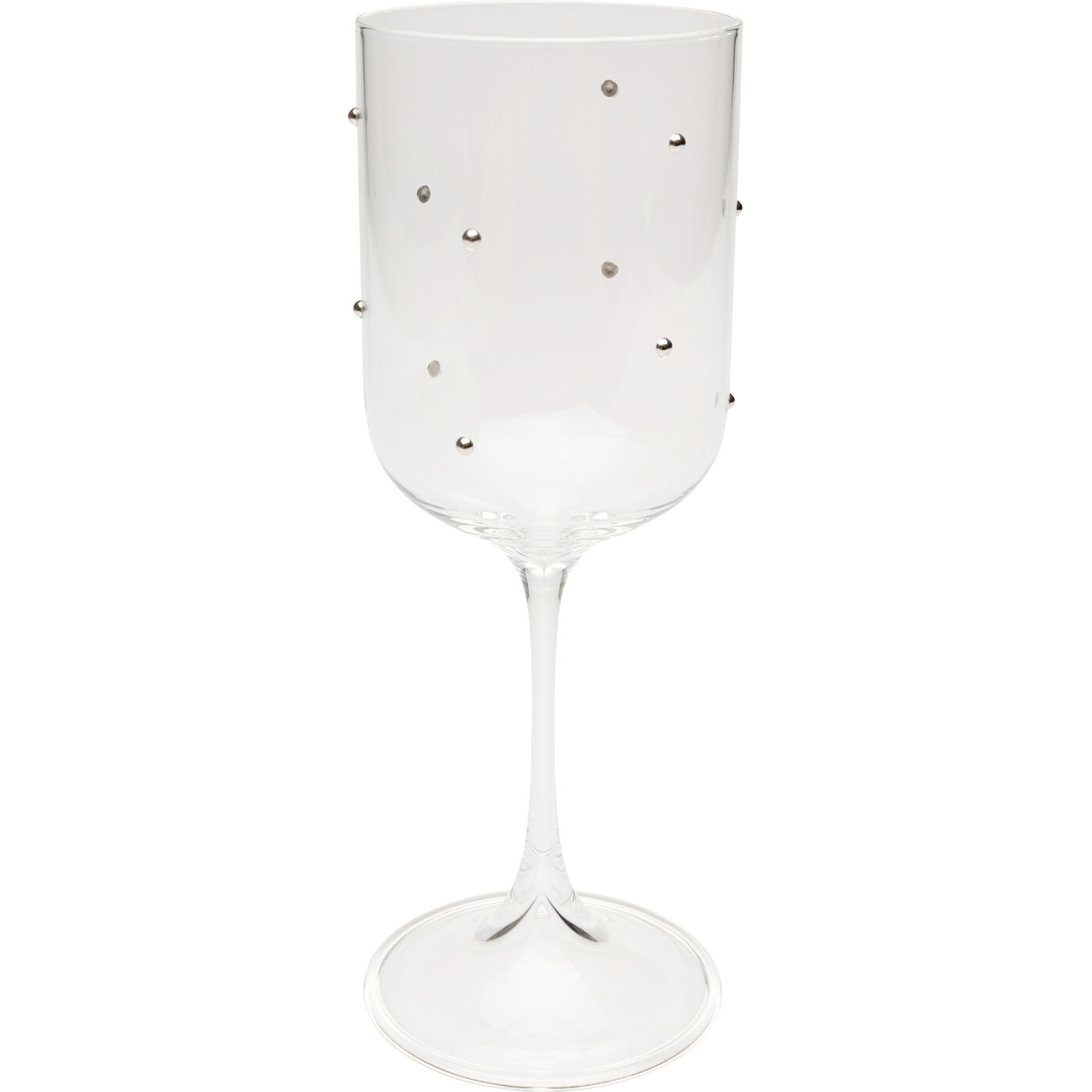 Бокал для белого вина Glam Dots Silver 22cm KARE 58029