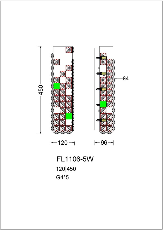 Бра Fluorite FL1106-5W