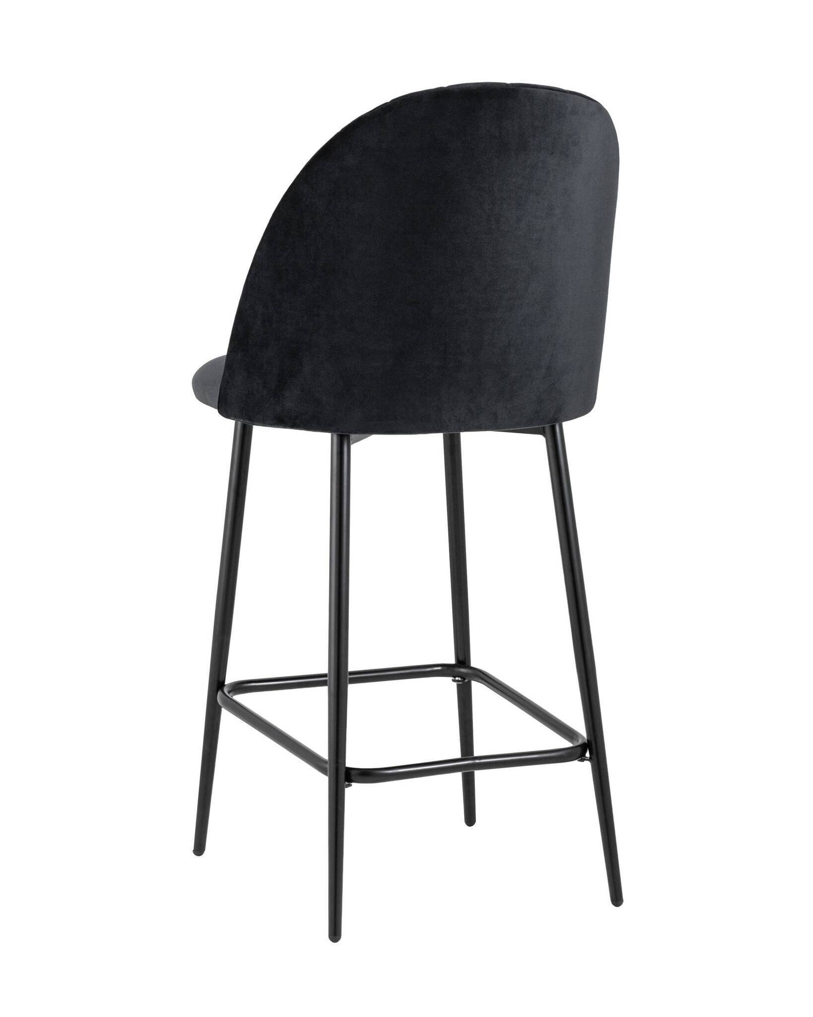 Стул полубарный Марсель велюр черный Stool Group