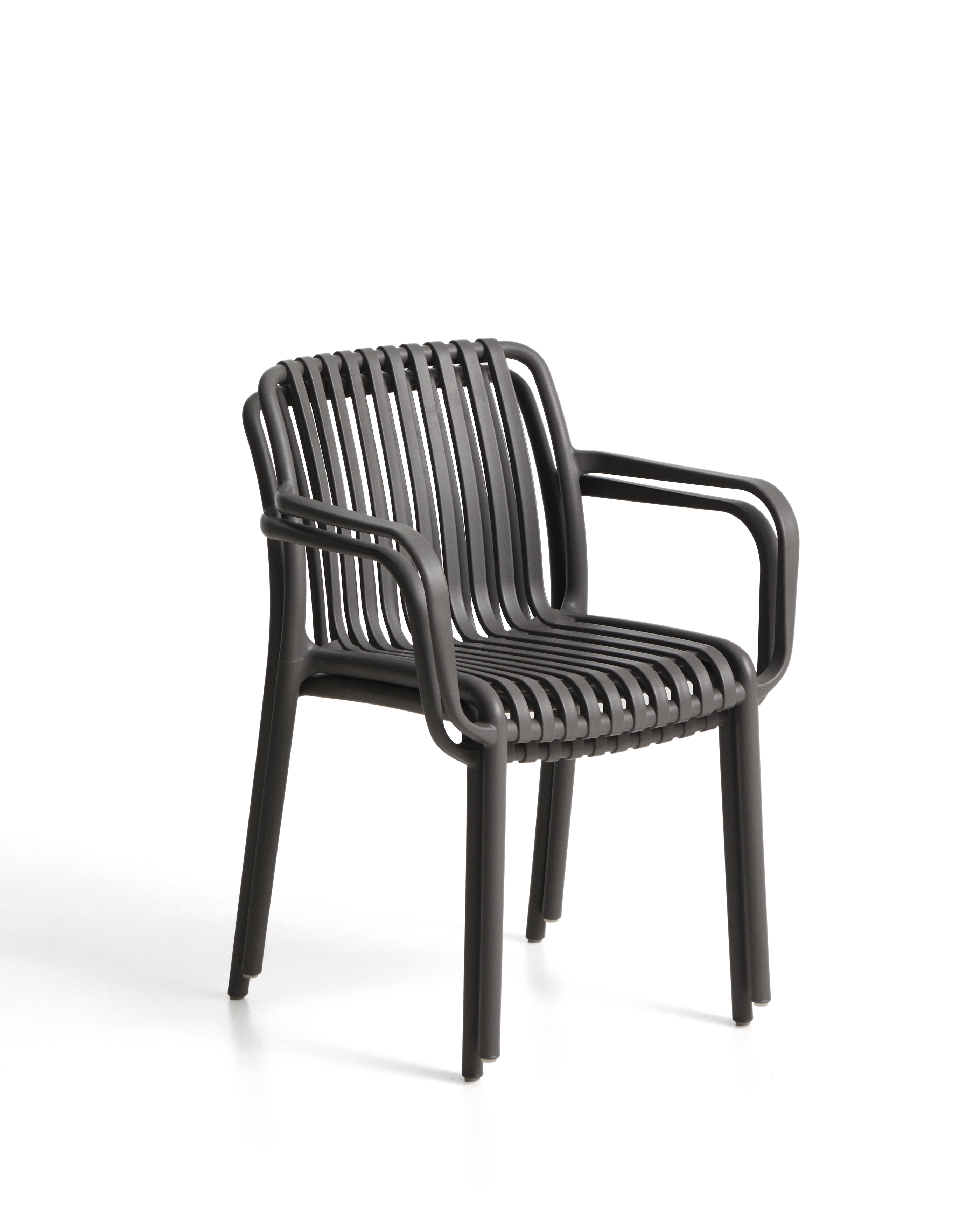Уличный стул Isabellini из пластика графитового цвета La Forma 482249