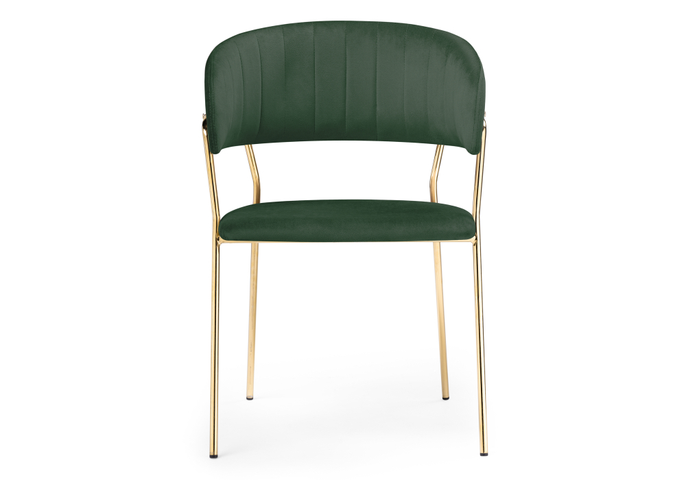 Стул Woodville Kamelia dark green / gold 15317