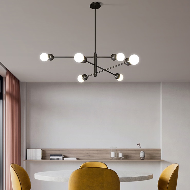 Люстра на штанге SALME L6 B Gold by ImperiumLoft