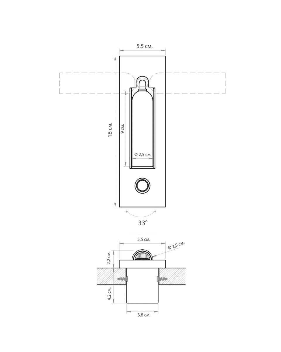 Встраиваемый в стену светильник Трейс Louvre Home LHLSC030324XNP