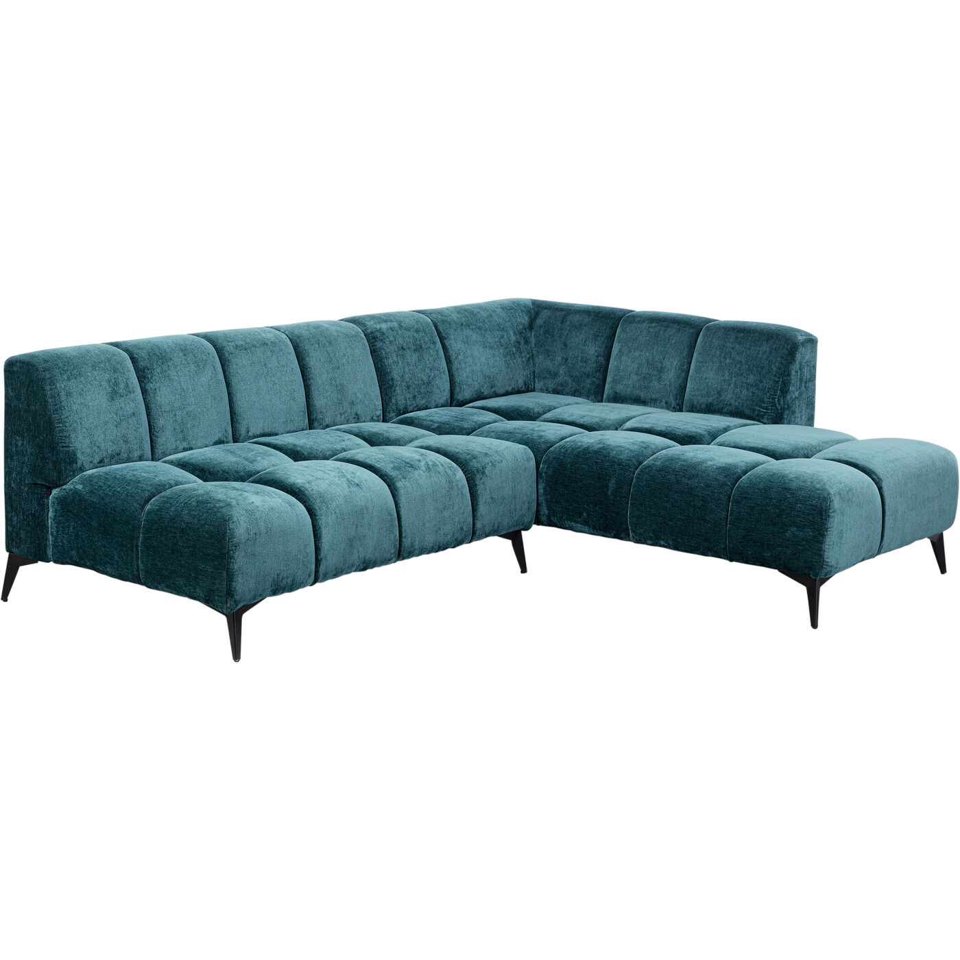 Диван правосторонний угловой Nia Glam Dark Green Right 250см KARE 87970