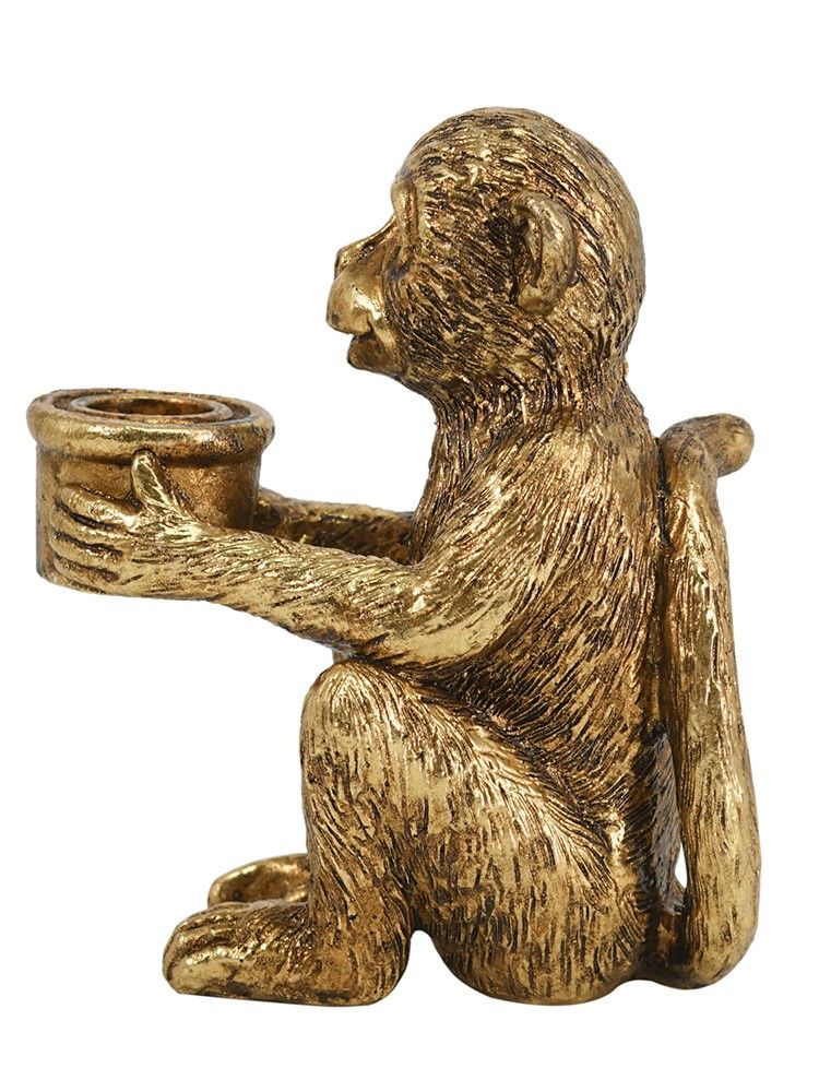 Подсвечник в руках обезьяны Glasar 72434