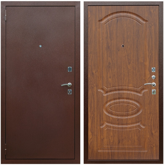 Дверь входная Graf Эконом Антик медь / МДФ 16 мм ФЛ-139 Мореная береза