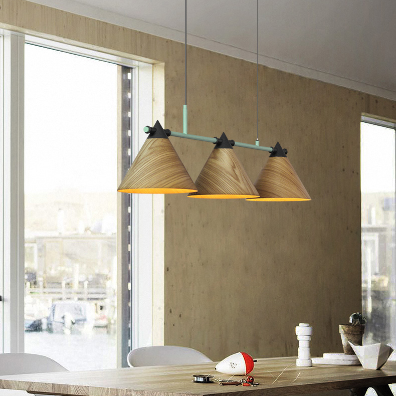 Подвесной реечный светильник CONE 4 Brown by ImperiumLoft
