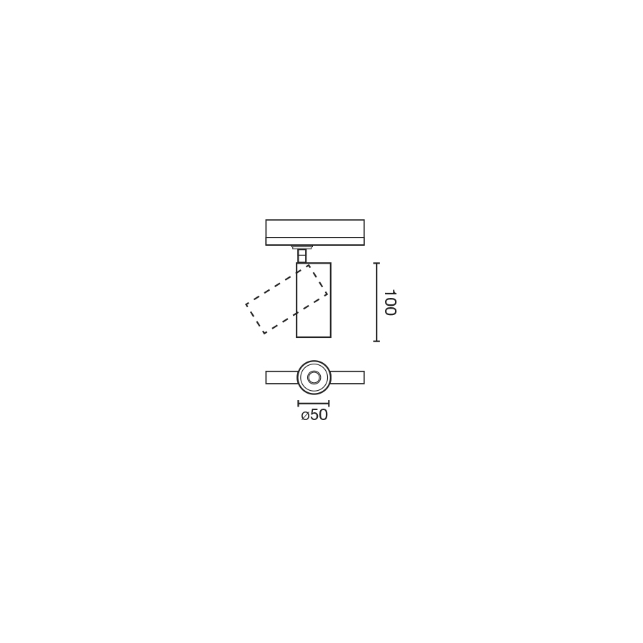Трековый светильник FOST Ш50 15W белый 35° 4000K CRI97 Faro