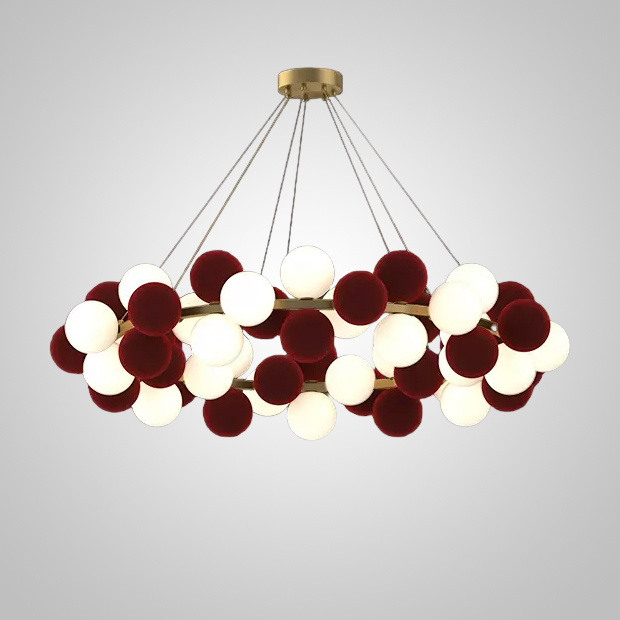 Кольцевые люстры и светильники LATTE D120 Burgundy by ImperiumLoft