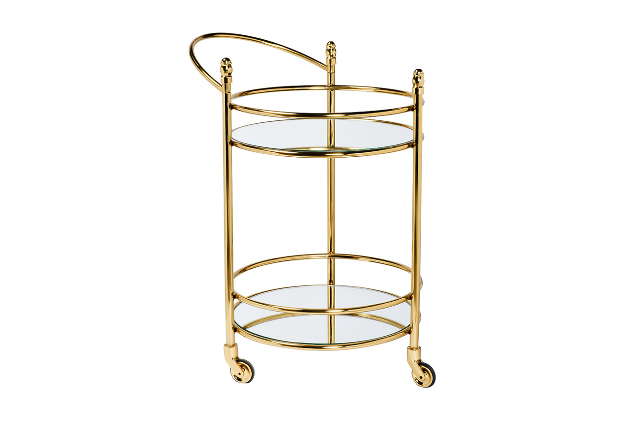 Тележка сервировочная металлическая с зеркальными полками Garda Decor 79MAL-7062 Тележка сервировочная металлическая с зеркальными полками Garda Decor 79MAL-7062