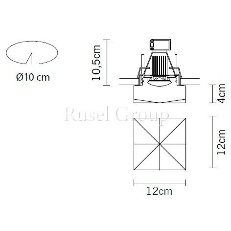 Встраиваемый светильник Fabbian Cindy D27 F49 00