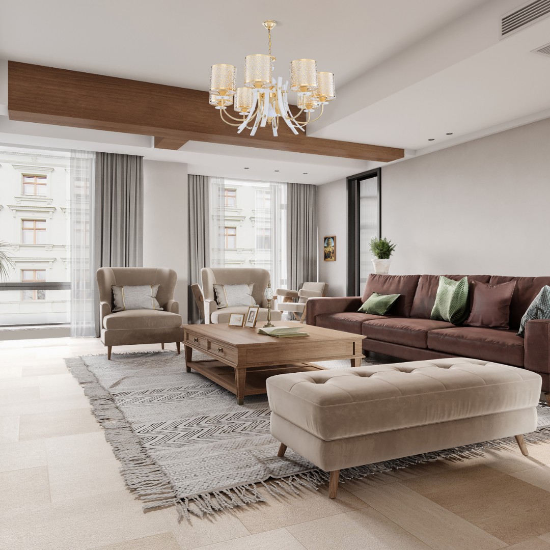 Люстра подвесная с плафонами 306067/8 Wh/Gd Arte Milano