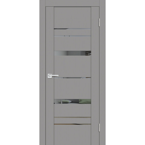 Межкомнатная дверь Graf PST-2 Зеркало тонированное серый бархат (2000 х 800)