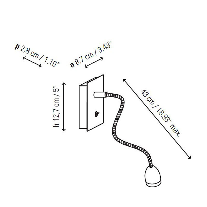 Настенный светильник Bover FLEXO Red