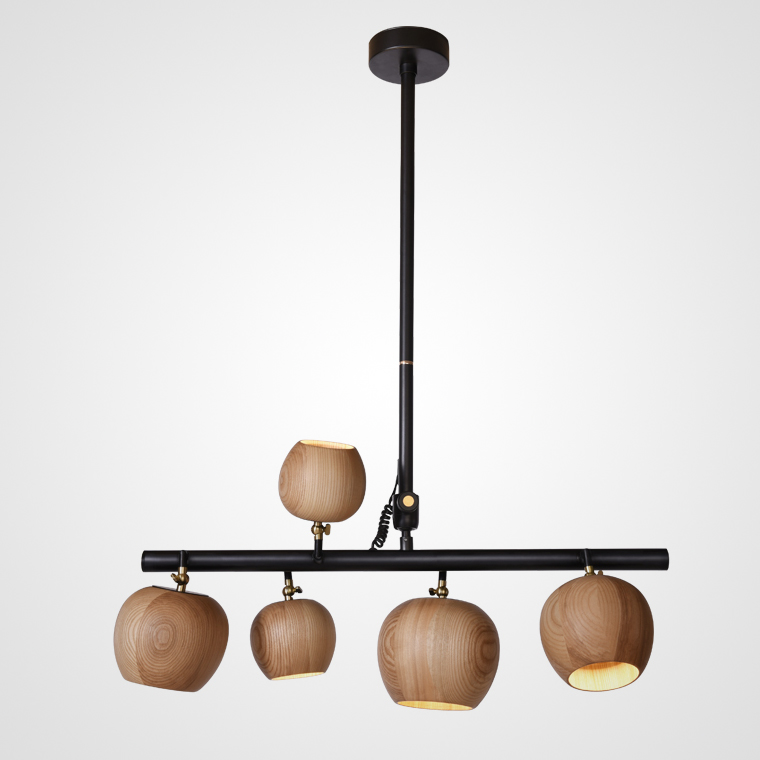 Подвесной реечный светильник CONNY L5 Light brown ball by ImperiumLoft