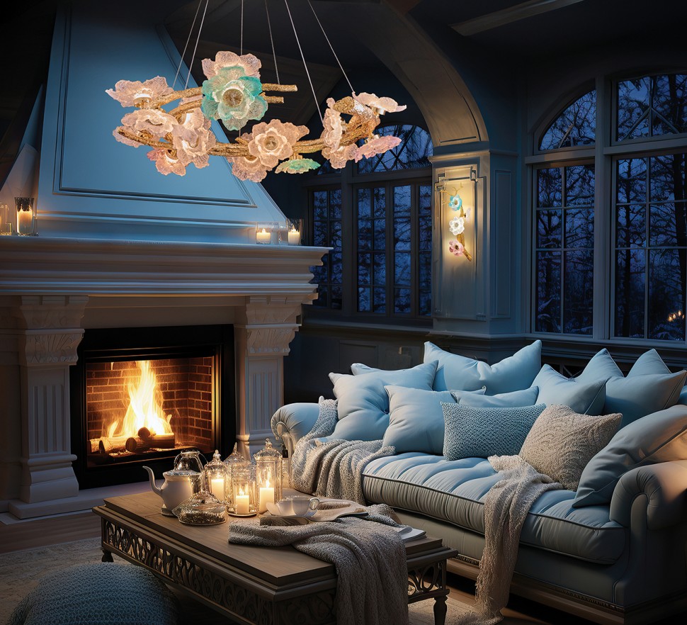 Люстра подвесная Fluorite FL1098-16P