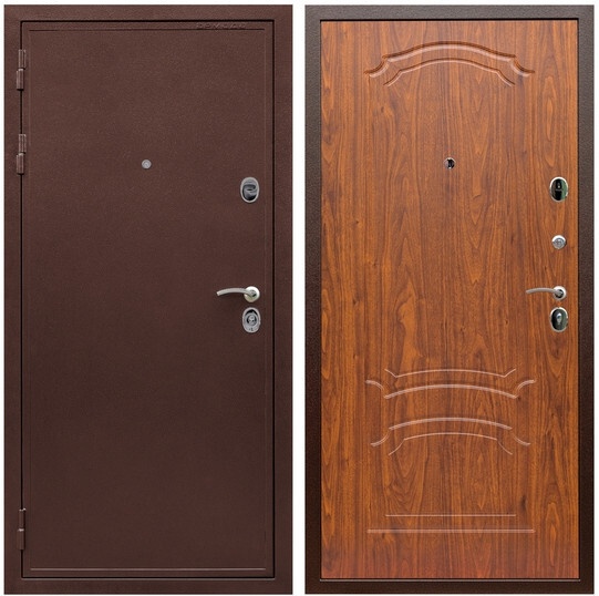 Дверь входная Graf Лондон Антик медь / МДФ 16 мм ФЛ-140 Мореная береза