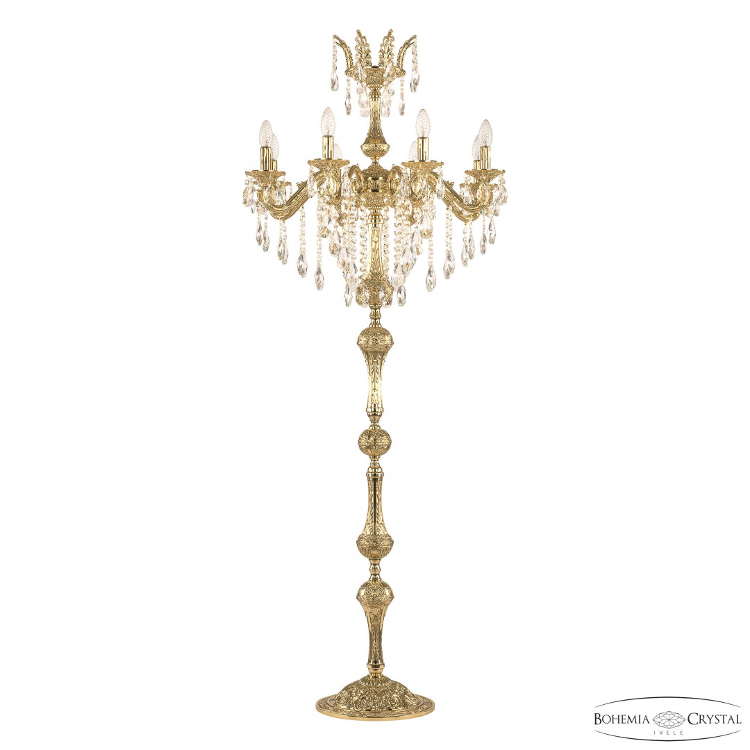 Торшер бронзовый с хрусталём 71102T/8/210 B G Y4