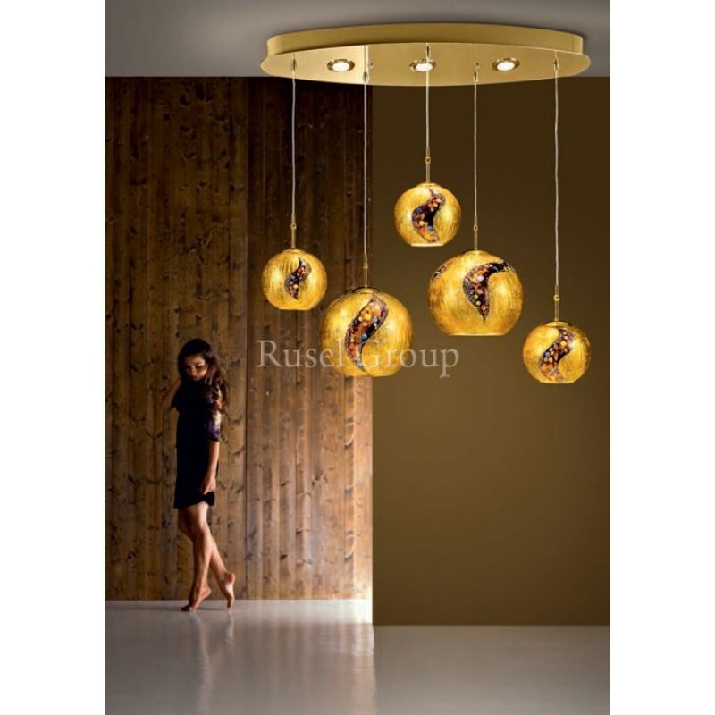 Подвесной светильник Kolarz Luna Kiss 0392.85+3.3.Ki.Au