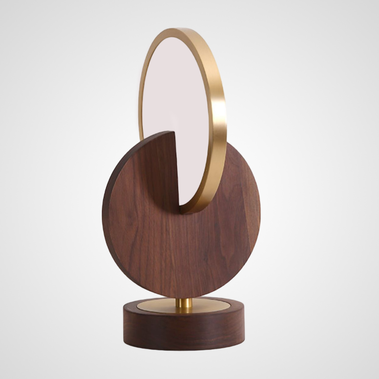 Настольная лампа GLATT WOOD TAB Dark brown by ImperiumLoft