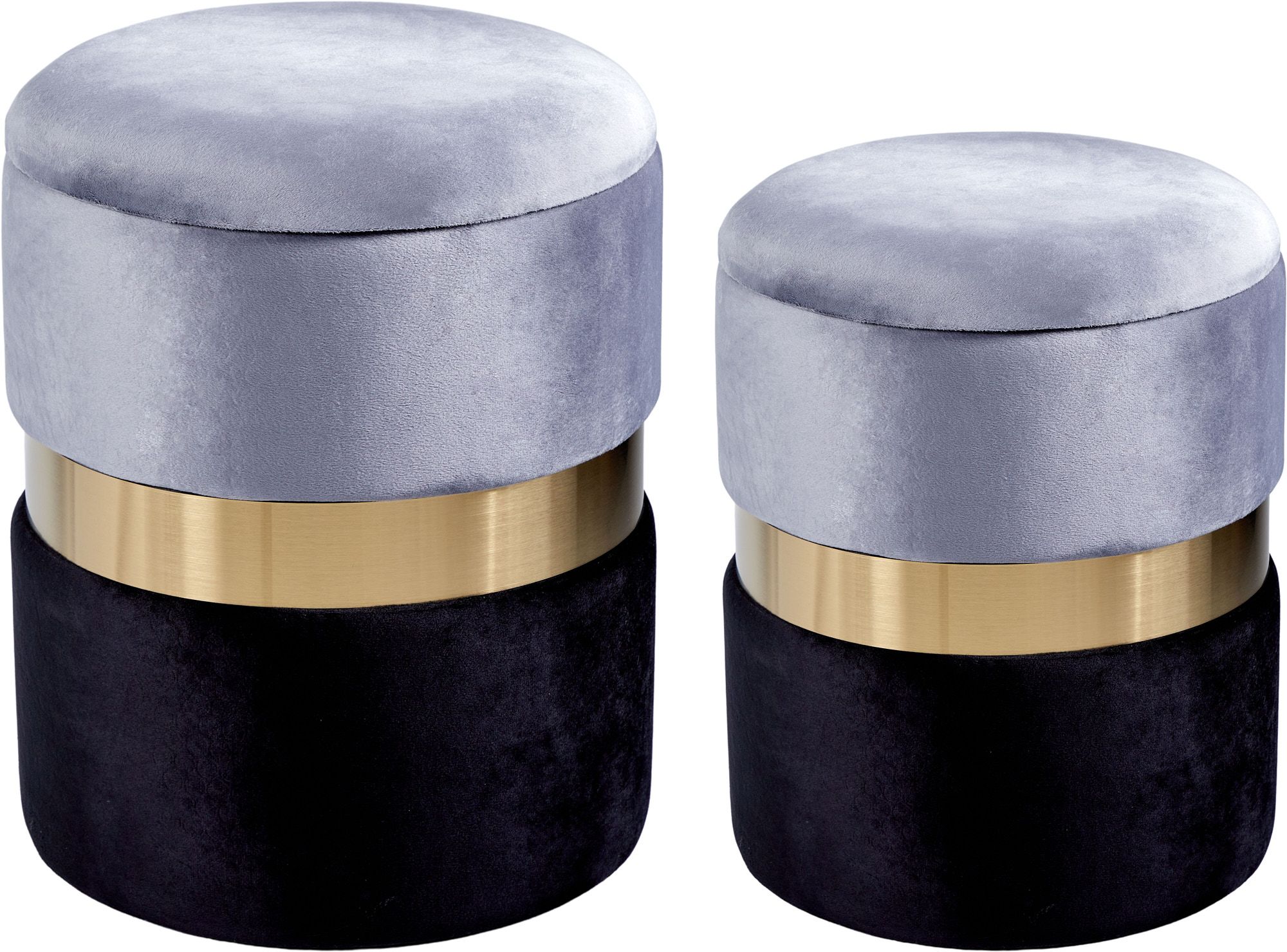 Пуфы с крышкой, набор Glasar 49-337/BM