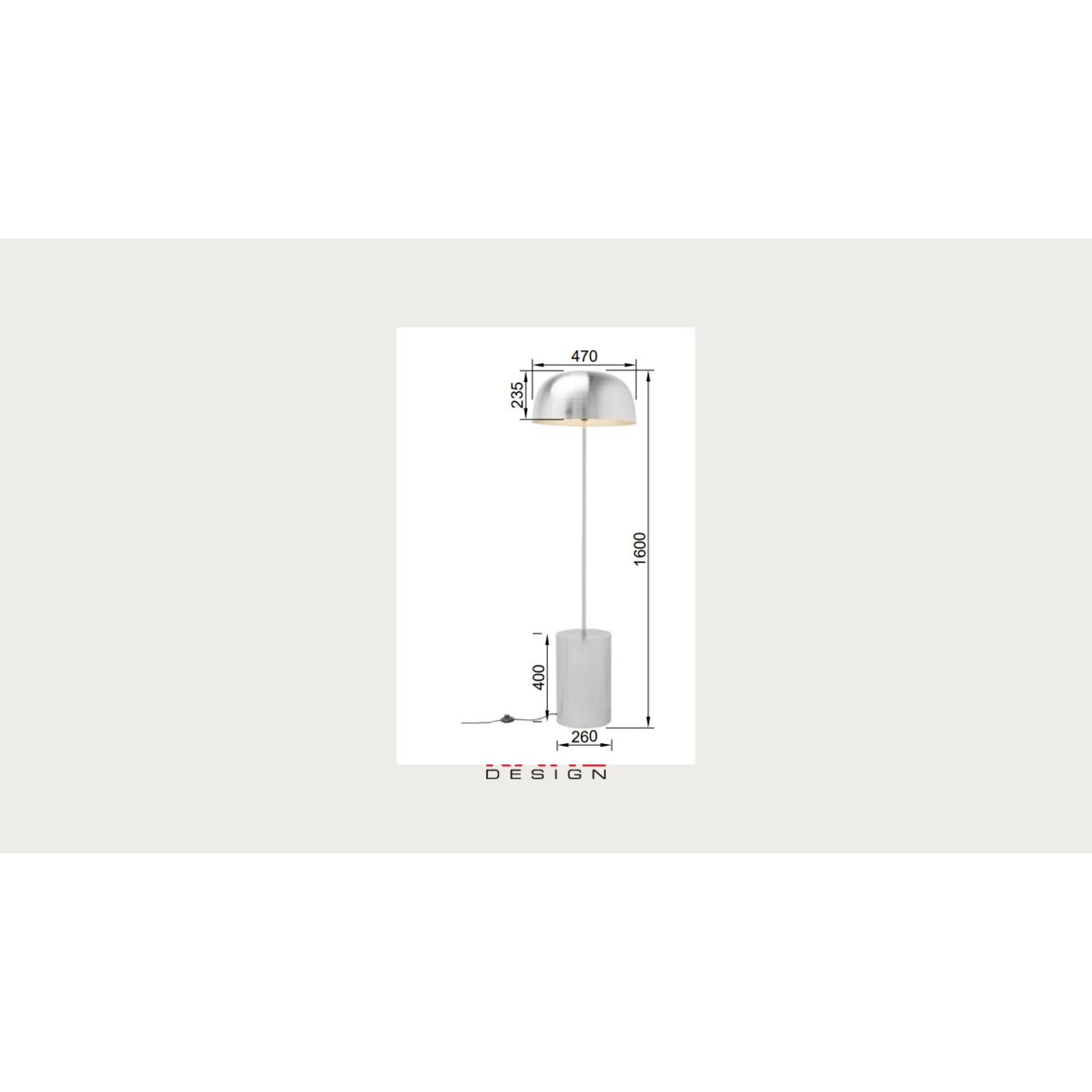 Светильник напольный Loungy Chrom 160cm KARE 57571