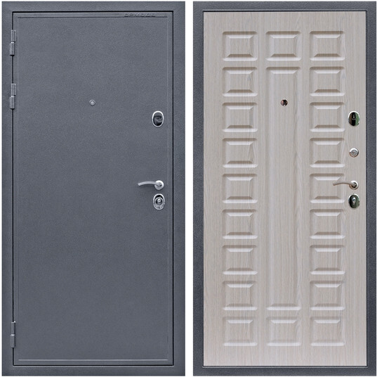 Дверь входная Graf Лондон Антик серебро / МДФ 16 мм ФЛ-183 Сандал белый