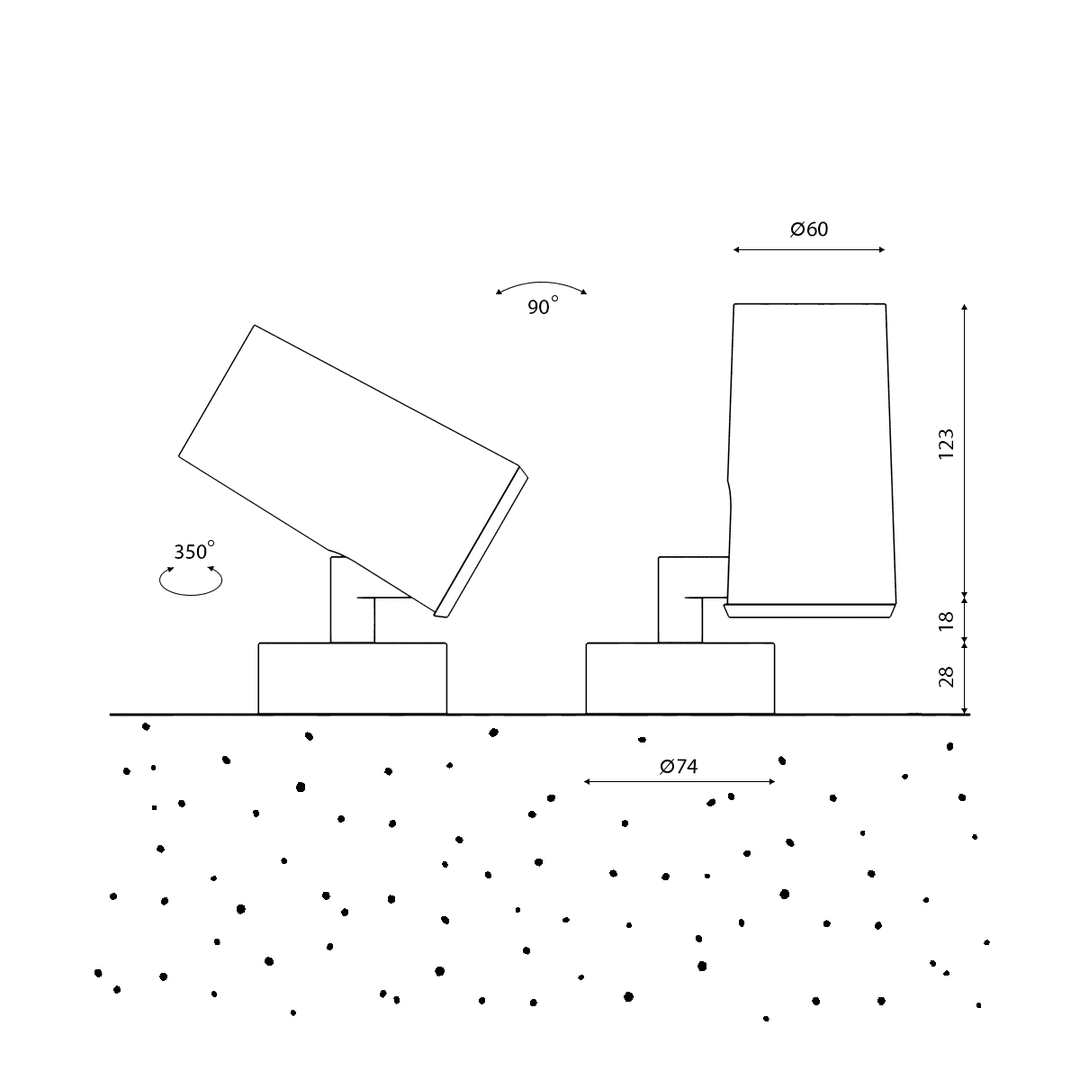 Светильник ландшафтный DesignLed DL-LOE-2012A-9-GR-WW