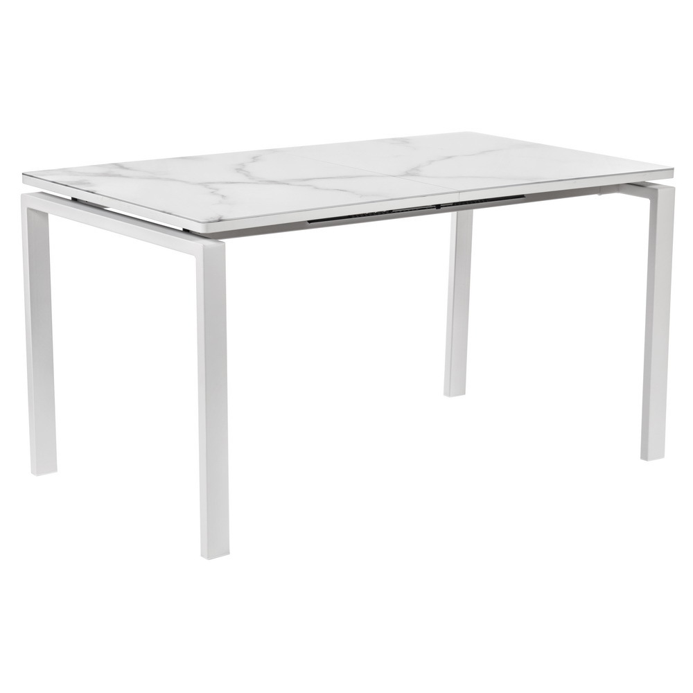 Стол Areal раскладной 140-180х80х75 белый мрамор с белыми ножками Bradex Home RF 0413