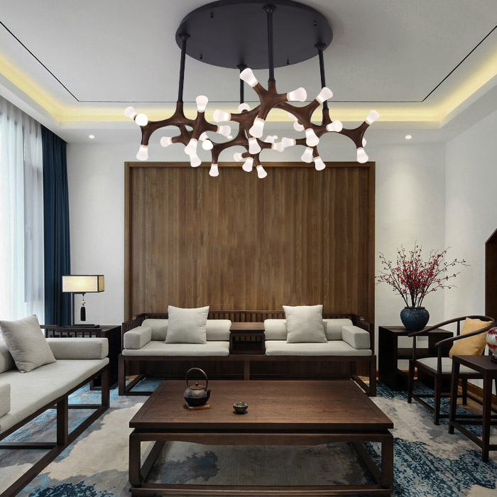 Потолочный светильник SANTANA L18 Dark brown by ImperiumLoft