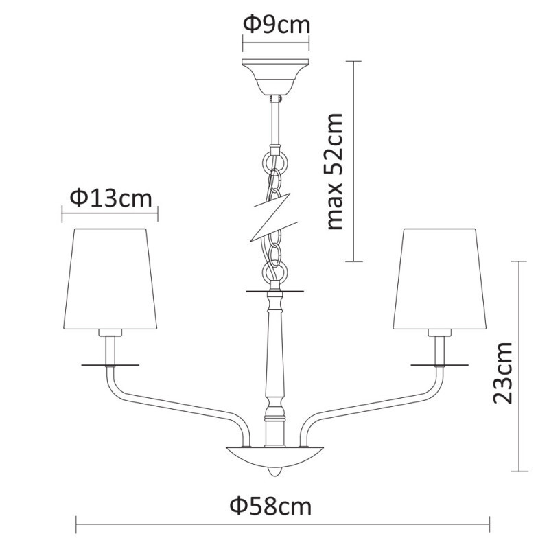Подвесная люстра Arte Lamp A1048LM-6CC
