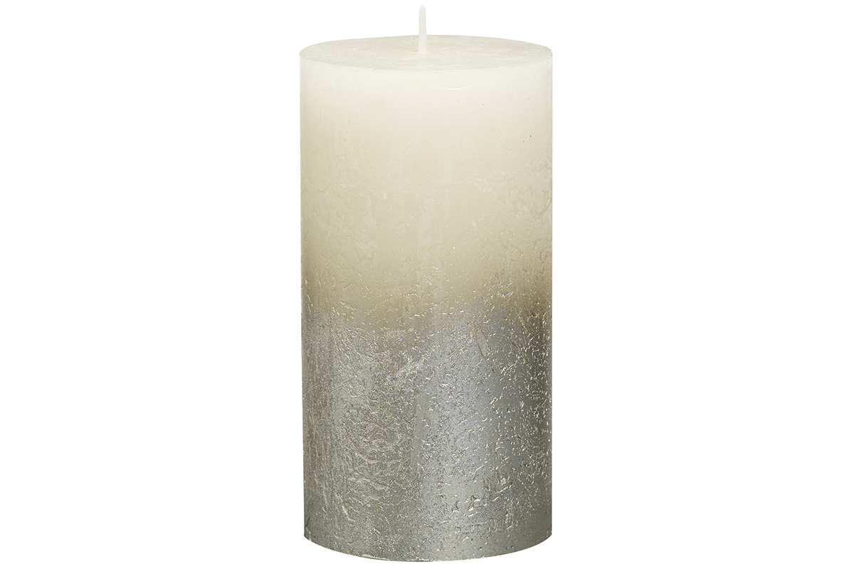 Свеча декоративная кремовая с серебром Garda Decor 1,03669E+11