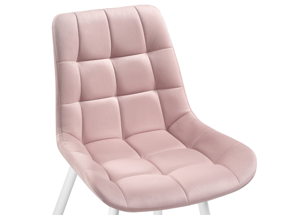 Стул Woodville Челси велюр розовый / белый 502088