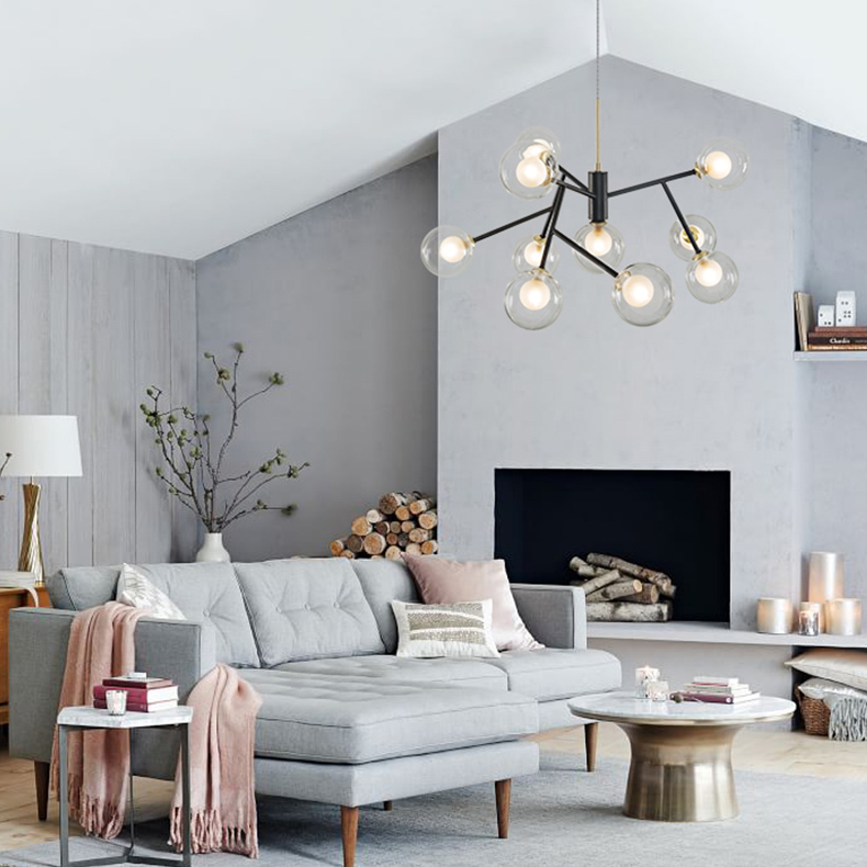 Подвесная люстра PEARL L10 Grey by ImperiumLoft