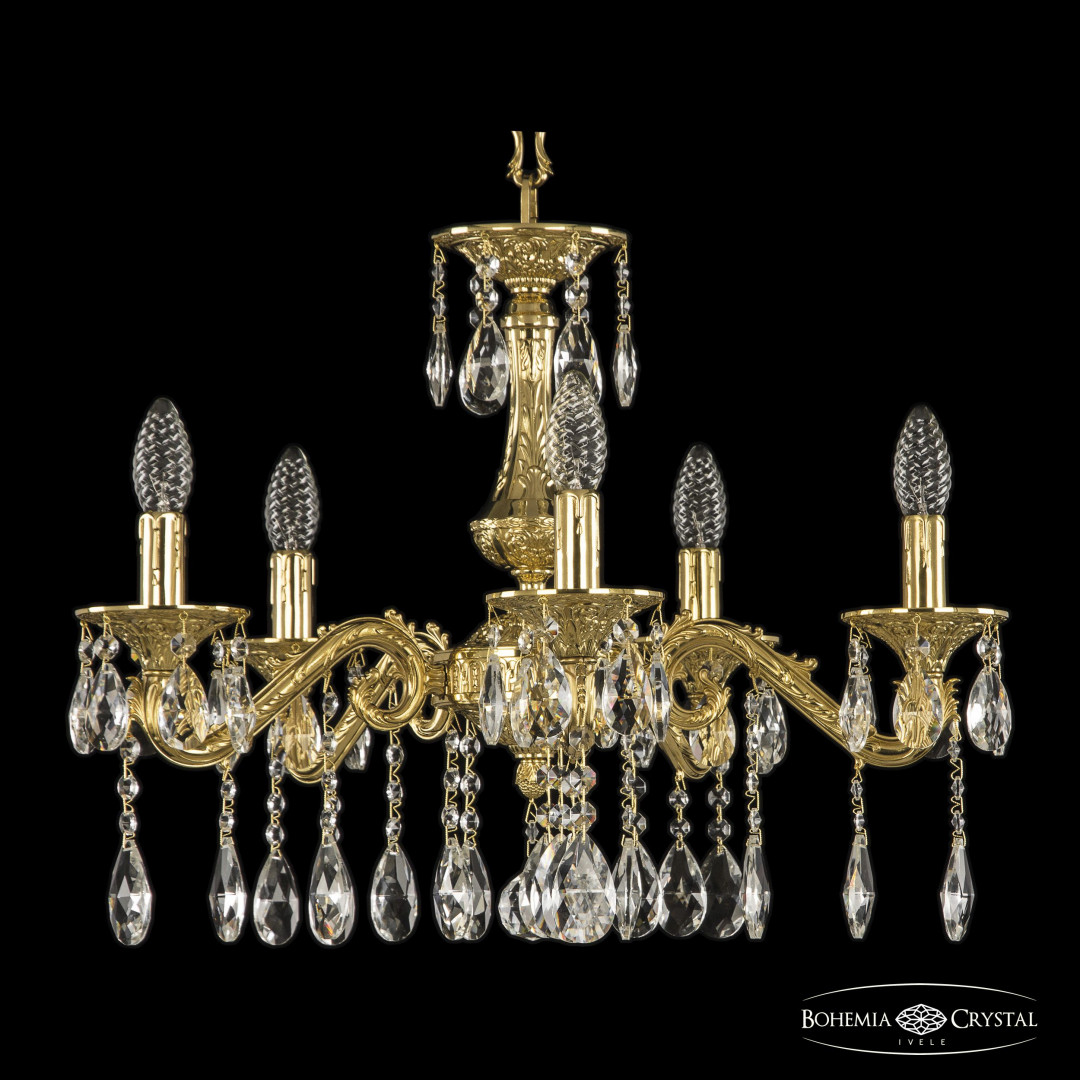 Люстра бронзовая с хрусталём 71102/5/175 A G