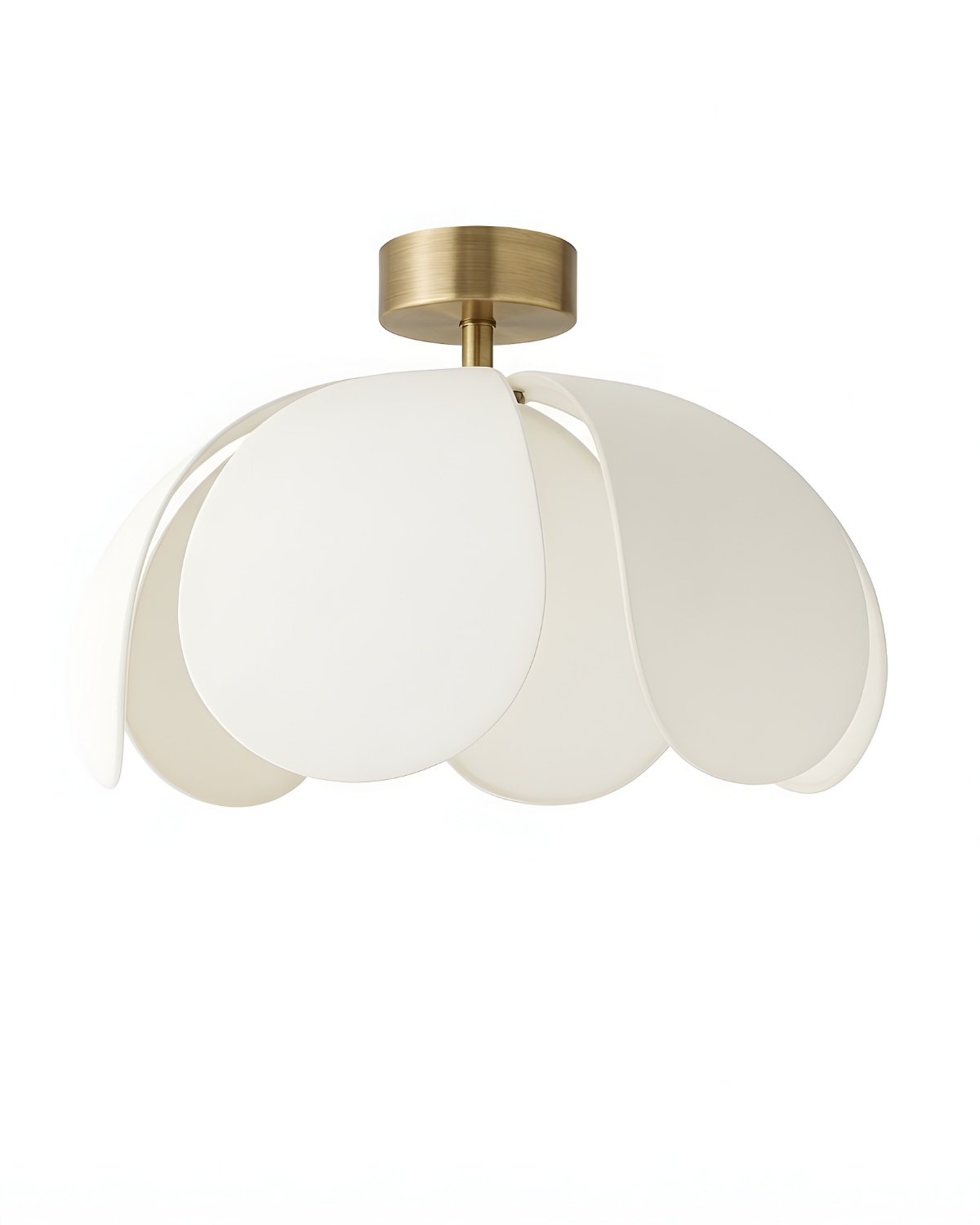 Золотистый потолочный светильник Флэк с белым абажуром Louvre Home LFM100825SWL