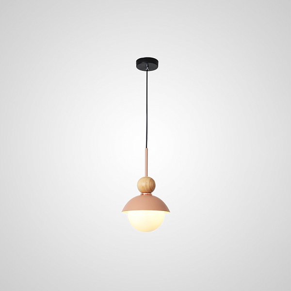Подвесной светильник POMPON WOOD Розовый by ImperiumLoft
