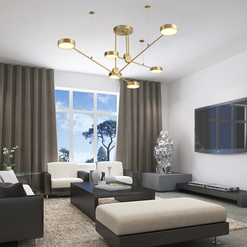 Подвесная люстра TECHNUM LED GOLD by ImperiumLoft
